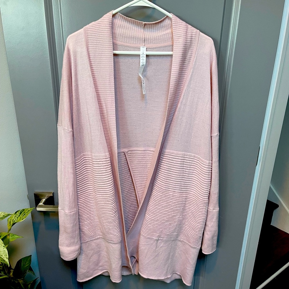 Lululemon pink cardigan sweater